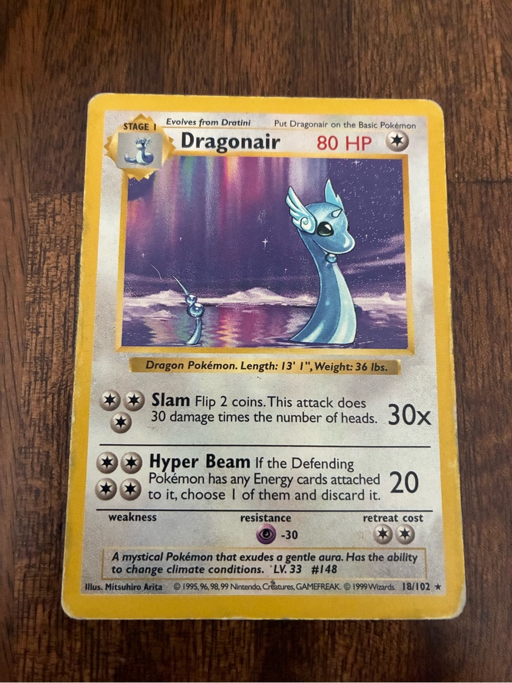 Pokémon TCG Dragonair Base Set Rare Shadowless